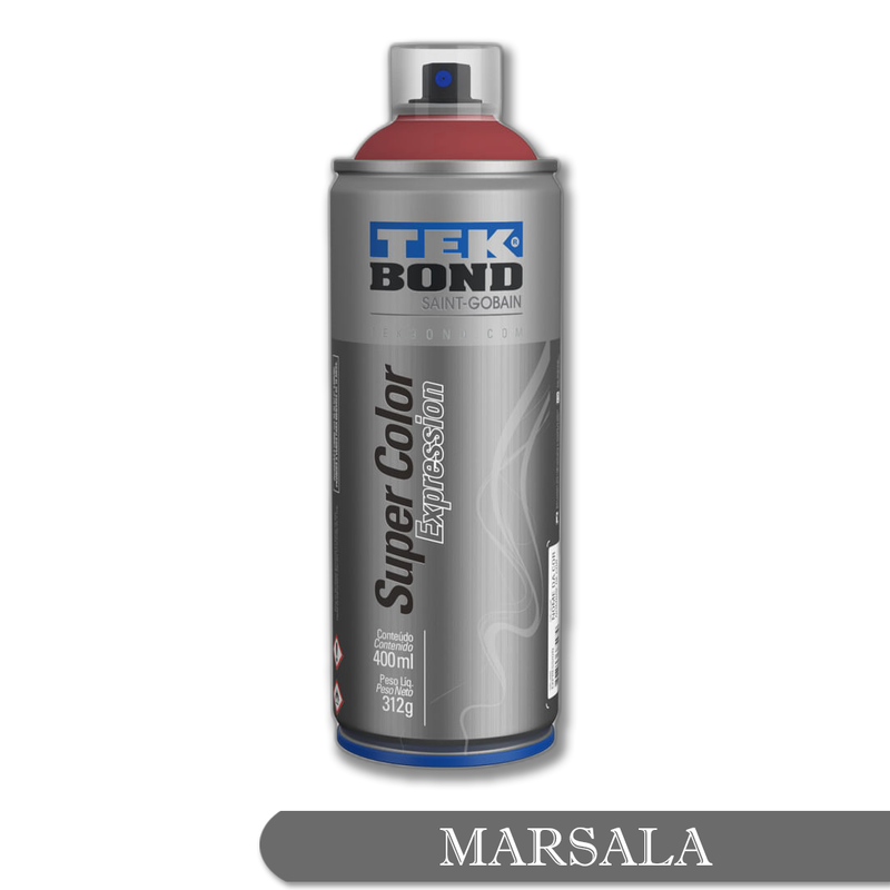 01 tinta spray expression marsala 400ml tekbond